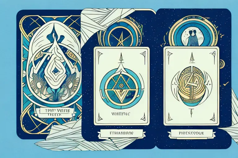 A mysterious tarot card deck with a mysterious background