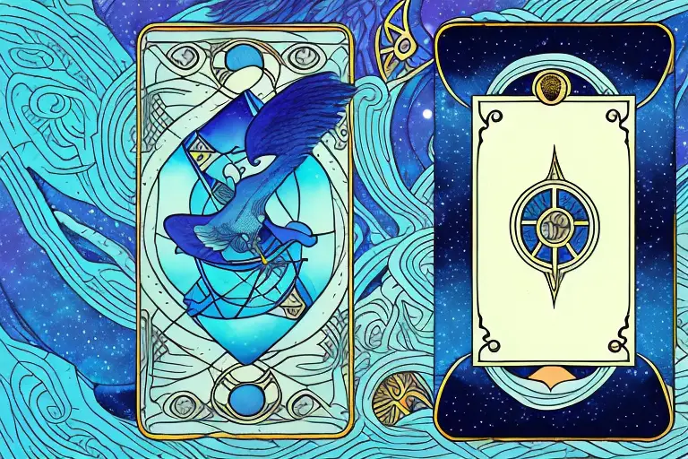 A tarot card deck surrounded by a mysterious
