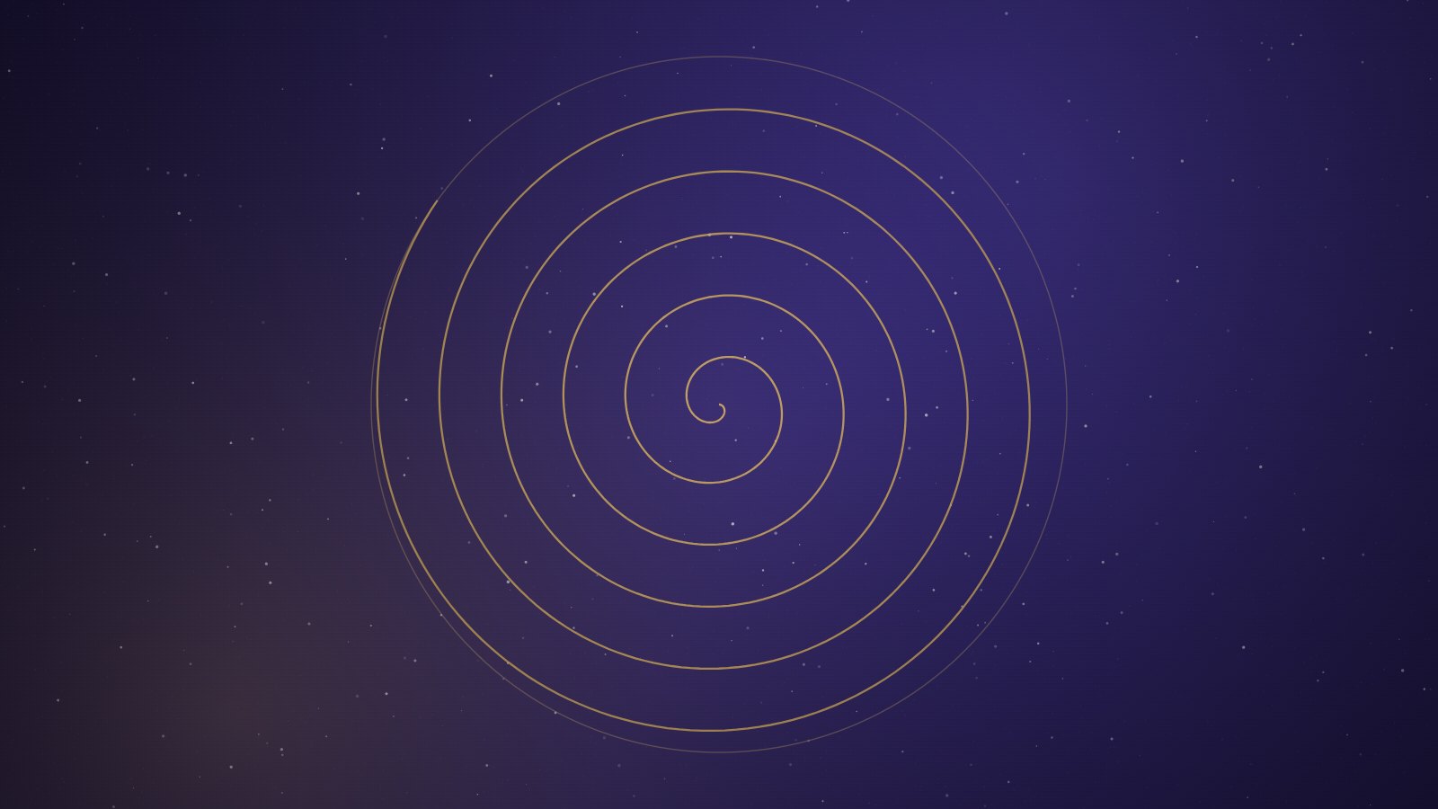 A glowing gold spiral with floating light particles